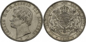 Sachsen: Lot 6 Münzen: Johann (1854-1873): Vereinstaler 1861 B bis 1866 B. AKS 137. Kahnt 470. sehr schön und besser.