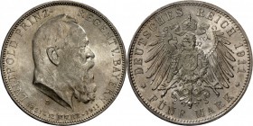Bayern: Set 3 Münzen: Luitpold-Prinzregent, 2-3 und 5 Mark 1911 D, alle fast st.
