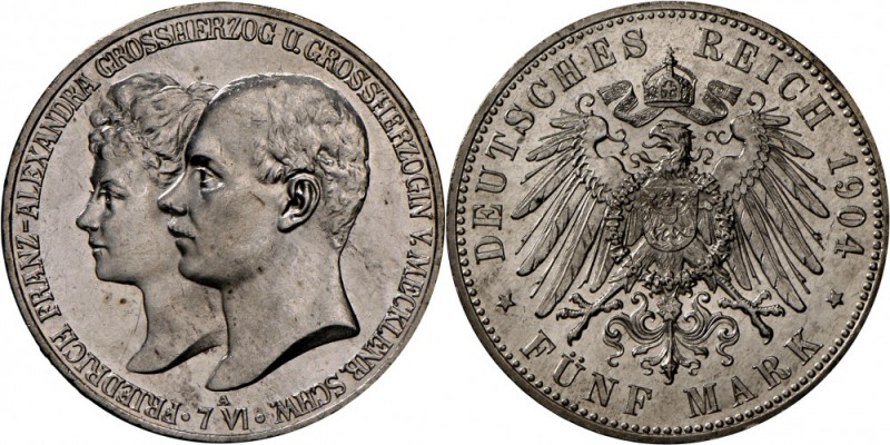 Mecklenburg-Schwerin: Friedrich Franz IV. (1897-1918), Zur Hochzeit mit Alexandr...