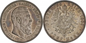 Preußen: 3x 5 Mark: Preußen Wilhelm 1874 in fast vz, Friedrich 1888 in vz-st, und Sachsen 1876 in s.