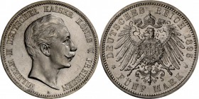 Preußen: Wilhelm II. (1888-1918): 5 Mark 1895 A, min. berieben, Stempelglanz-.