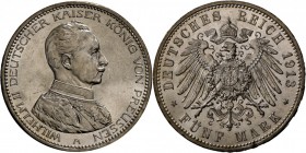 Preußen: Wilhelm II., 1888-1918: 5 Mark 1913 A, in hervorragender Qualität, vz-st/st-