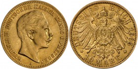 Preußen: Wilhelm II. (1888-1918): 10 Mark 1905 A, ss-vz/vz.