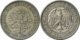 Weimarer Republik: 5 RM 1932 G, Eichbaum, J 331, vorzüglich.