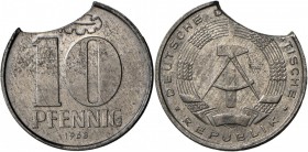 DDR: ZAINENDE: 10 Pfennig 1968, ss-vz.