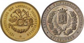 Belgien: Lot 46 Stück, Medaillen aus Belgien 45 Stück in Silber und Bronze, meist 19. Jahrhundert, zu den Themen Landwirtschaft, Gartenbau und Bienenz...