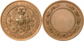 Spanien: Lot 3 Stück, BARCELONA: Bronzemedaille o.J. (19. Jh.) v. Gelabert. ES, Belohnung der Munzipalregierung, 76 mm, 245 g, sehr selten, feine Pati...