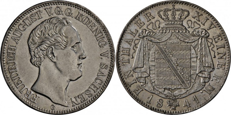 Altdeutschland und RDR 1800 - 1871: Lot 3 Taler: Sachsen Friedrich August (1836-...