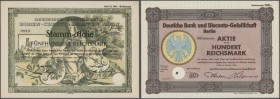 Weimarer Republik: Sensationelle Sammlung von über 4.000 historischen Wertpapieren (Auflistung vorhanden, bitte anfordern) der Reichsmarkzeit. Die Akt...