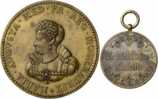 Kleine Medaillensammlung 13 Stück : u. a. Bronzemedaille o. J., auf Maria de Medici 1575-1642, Gemahlin von König Heinrich IV. von Frankreich / Bronze...
