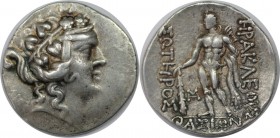 Griechische Münzen, THRAKISCHE INSELN. THASOS. Tetradrachme (15,51g). ca. 148 - 90/80 v. Chr. Vs.: Kopf des Dionysos mit Efeukranz. Rs.: ΗΡΑΚΛΕΟΥΣ / Σ...