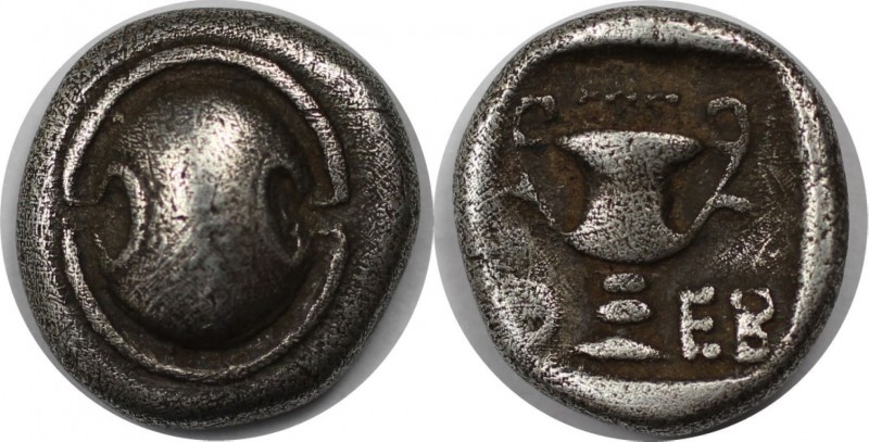 Griechische Münzen, BÖOTIEN. THEBEN. Hemidrachme (2.46g). 425 - 375 v. Chr. Vs.:...