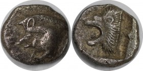 Griechische Münzen, MYSIA. Kyzikos. AR-Diobol 480 - 400 v. Chr, Silber. 1.05 g. Vorzüglich