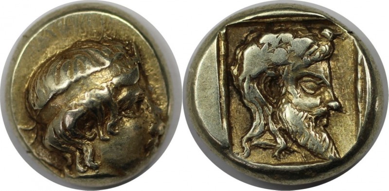 Griechische Münzen, LESBOS. Mytilene. EL Hekte, circa 454 - 428/7 v. Chr. (2.58g...