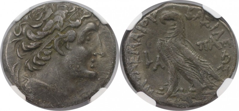 Griechische Münzen, AEGYPTUS. Ptolemäus XII. Neos Dionysos, 80-51 v. Chr. AR Tet...