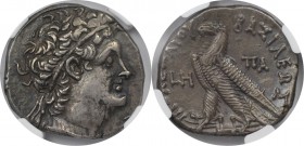 Griechische Münzen, AEGYPTUS. Ptolemäus IX. Soter II. & Kleopatra III., 116-107 v. Chr. AR Tetradrachme, Jahr 8 (ca. 110/9 v. Chr.), Diadem-Kopf von P...