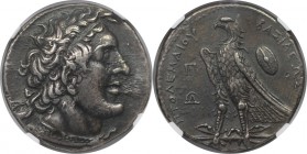 Griechische Münzen, AEGYPTUS. Ptolemäus II. Philadelphus, 285 / 4-246 v. Chr. AR Tetradrachme, Diadem-Kopf von Ptolemaios I., n. r. // Adler n. l. auf...