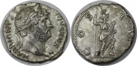 Römische Münzen, MÜNZEN DER RÖMISCHEN KAISERZEIT. Hadrian, 117 - 138 n. Chr. Denar (3.0g) 125 - 128 n. Chr. Mzst. Rom. Vs.: HADRIANVS AVGVSTVS, Kopf m...