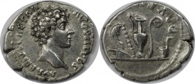 Römische Münzen, MÜNZEN DER RÖMISCHEN KAISERZEIT. Marcus Aurelius als Caesar, 139 - 161 n. Chr. Denar (2,82g) 140 - 144 n. Chr., geprägt unter Antonin...