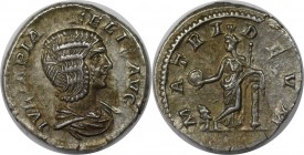 Römische Münzen, MÜNZEN DER RÖMISCHEN KAISERZEIT. Iulia Domna, 193-217 n. Chr. Denar (3,48g). 212 n. Chr. Mzst. Rom. Vs.: IVLIA PIA FELIX AVG, drapier...