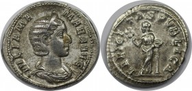 Römische Münzen, MÜNZEN DER RÖMISCHEN KAISERZEIT. Iulia Mamaea, 222-235 n. Chr. Denar (2,79g). 225 n. Chr. Mzst. Rom. Vs.: IVLIA MAMAEA AVG, drapierte...