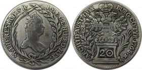 RDR – Habsburg – Österreich, RÖMISCH-DEUTSCHES REICH. Maria Theresia (1740-1780). 20 Kreuzer 1765, Silber. Sehr schön