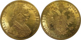 RDR – Habsburg – Österreich, KAISERREICH ÖSTERREICH. Franz Joseph I. (1848-1916). 4 Dukaten 1900, Wien, Gold. Fr: 487, Herinek: 55, Jaeger 345. Schön-...