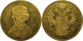 RDR – Habsburg – Österreich, KAISERREICH ÖSTERREICH. Franz Joseph I. (1848-1916). 4 Dukaten 1910, Wien, Gold. Fr: 487, Herinek: 65, J: 345. Fast Vorzü...