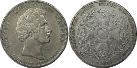 Altdeutsche Münzen und Medaillen, BAYERN / BAVARIA. Ludwig I. (1825-1848). Theresienorden. Geschichtstaler 1827, Silber. AKS 119. Sehr schön-vorzüglic...