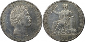 Altdeutsche Münzen und Medaillen, BAYERN / BAVARIA. Ludwig I. (1825-1848). Bayerns Treue. Geschichtstaler 1830, Silber. AKS 125. Fast Vorzüglich, Krat...