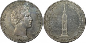 Altdeutsche Münzen und Medaillen, BAYERN / BAVARIA. Ludwig I. (1825-1848). Denkmal bei Aibling. Geschichtstaler 1835, Silber. AKS 134. Vorzüglich