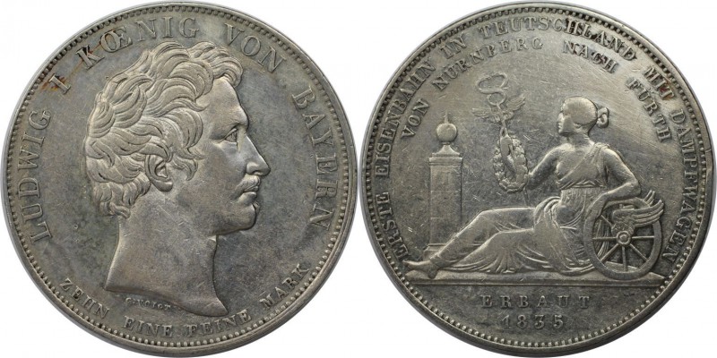 Altdeutsche Münzen und Medaillen, BAYERN / BAVARIA. Ludwig I. (1825-1848). Erste...