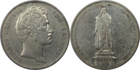 Altdeutsche Münzen und Medaillen, BAYERN / BAVARIA. Ludwig I. (1825-1848). Dürerstandbild. Geschichtsdoppeltaler 1840, Silber. AKS 101. Sehr schön-vor...