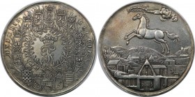 Altdeutsche Münzen und Medaillen, BRAUNSCHWEIG - LUNEBURG. Johann Friedrich (1665-1679). Löser zu 6 Reichstalern 1677, Clausthal. Ausbeute der Harzer ...