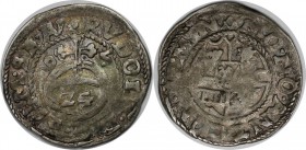 Altdeutsche Münzen und Medaillen, Minden-Bistum. Anton von Schauenburg (1587-1599). 1/24 Taler (Groschen) 1595. Schön. Selten!