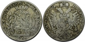 Altdeutsche Münzen und Medaillen, NÜRNBERG, STADT. 20 Kreuzer 1766 (6.46 g) Kellner 360. Fast Sehr schön