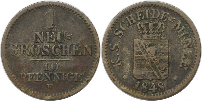 Altdeutsche Münzen und Medaillen, SACHSEN - ALBERTINE. Friedrich August II. (183...