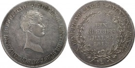 Altdeutsche Münzen und Medaillen, SCHWARZBURG - RUDOLSTADT. Fürst Friedrich Günther (1807-1867). Speciestaler 1813 L, Silber. AKS 1, Fast Vorzüglich...