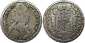 Altdeutsche Münzen und Medaillen, WÜRTTEMBERG. Karl Eugen (1744-1793). 15 Kreuzer 1748. Klein/Raff 277. Schön