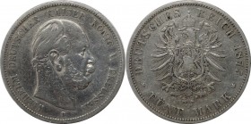 Deutsche Münzen und Medaillen ab 1871, REICHSSILBERMÜNZEN, Preußen, Wilhelm I. (1861-1888). 5 Mark 1875 B, Silber. Jaeger 97B. Sehr schön