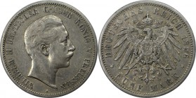 Deutsche Münzen und Medaillen ab 1871, REICHSSILBERMÜNZEN, Preußen, Wilhelm II. (1888-1918). 5 Mark 1896 A, Silber. Jaeger 104. Sehr schön