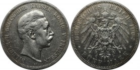 Deutsche Münzen und Medaillen ab 1871, REICHSSILBERMÜNZEN, Preußen, Wilhelm II. (1888-1918). 5 Mark 1904 A, Silber. J.104. Sehr schön, Kratzer