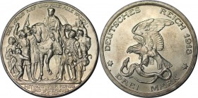 Deutsche Münzen und Medaillen ab 1871, REICHSSILBERMÜNZEN, Preußen, Wilhelm II. (1888-1918). 3 Mark 1913, Zur 100-Jahr-Feier des königlichen Aufrufs z...