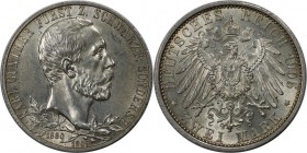 Deutsche Münzen und Medaillen ab 1871, REICHSSILBERMÜNZEN, Schwarzburg-Sondershausen. Karl Günther (1880-1909). 2 Mark 1905 A, 25. Regierungsjubiläum....