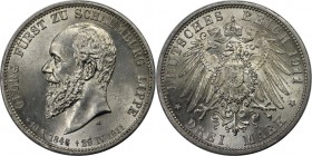 Deutsche Münzen und Medaillen ab 1871, REICHSSILBERMÜNZEN, Schaumburg-Lippe. Georg (1893-1911). 3 Mark 1911 A, auf seinen Tod. Silber. Jaeger 166. Prä...