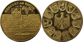 Deutsche Münzen und Medaillen ab 1871, MEDAILLEN UND JETONS. Kestert am Rhein / 11 Stadtwappen. Goldmedaille (Dukat) ND, Gold. 3.50 g. Sehr schön-vorz...