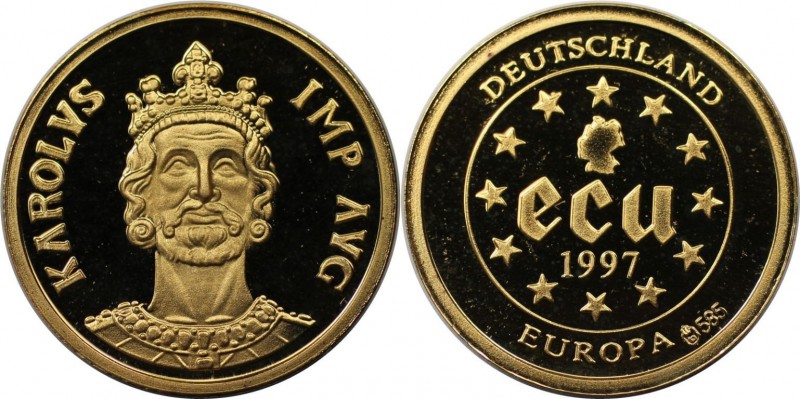 Deutsche Münzen und Medaillen ab 1945, BUNDESREPUBLIK DEUTSCHLAND. Medaille "Ecu...