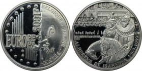 Europäische Münzen und Medaillen, Belgien / Belgium. Albert und Isabella. 500 Francs 1999, Silber. 0.7 OZ. KM 212. Polierte Platte