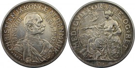 Europäische Münzen und Medaillen, Dänemark / Denmark. Christian IX. (1863-1906). 2 Kroner 1903, 40. Regierungsjubiläum. Silber. KM 802. Vorzüglich...