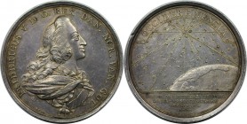 Europäische Münzen und Medaillen, Dänemark / Denmark. Frederik V. (1746-1766). Silbermedaille 1749, (spätere Prägung des 19. Jahrhunderts), nach P. Ch...